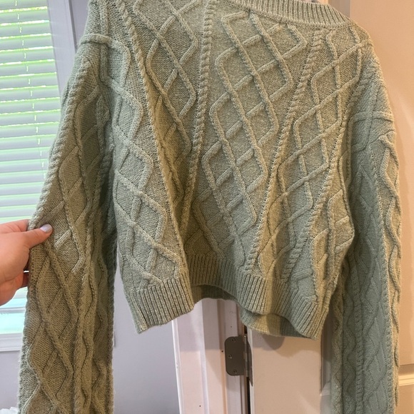 LOVERS + FRIENDS GREEN CARDIGAN LARGE - Picture 2 of 7
